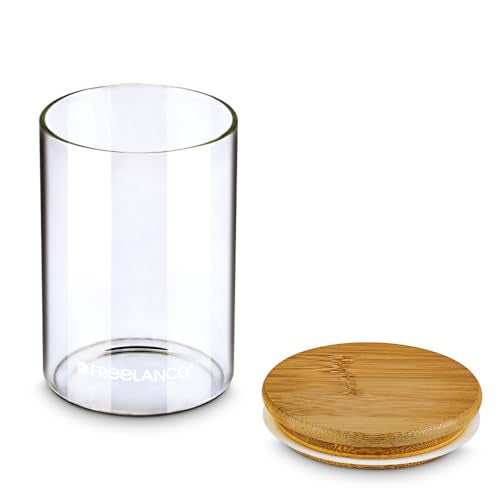 Freelance Borosilicate Glass Jar with Wooden Lid -800ml Capacity Jars - Airtight Glass Storage Container for Kitchen - 100% Safe Borosilicate Glass Containers with Lid for Food Storage - Image 2