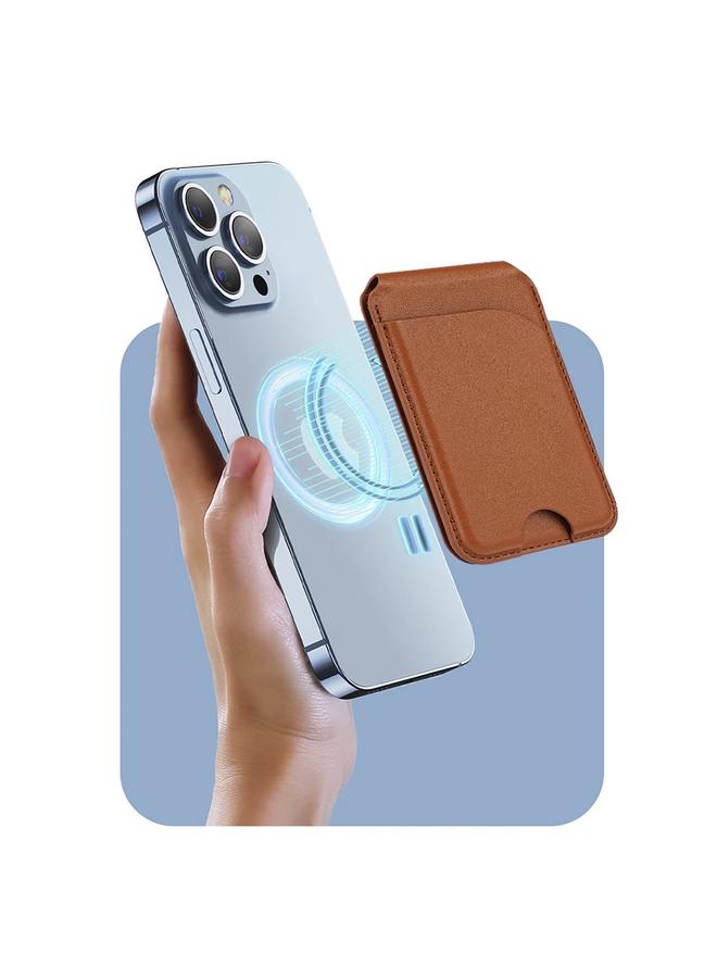 Two-fold Rotating Phone Holder MagSafe Leather Card Bag  - Image 3
