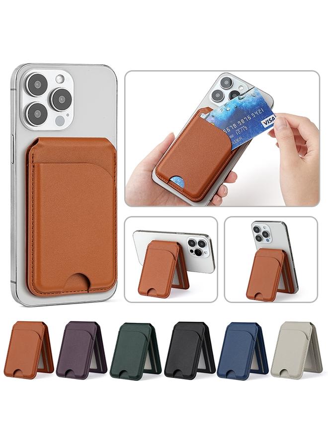 Two-fold Rotating Phone Holder MagSafe Leather Card Bag  - Image 2
