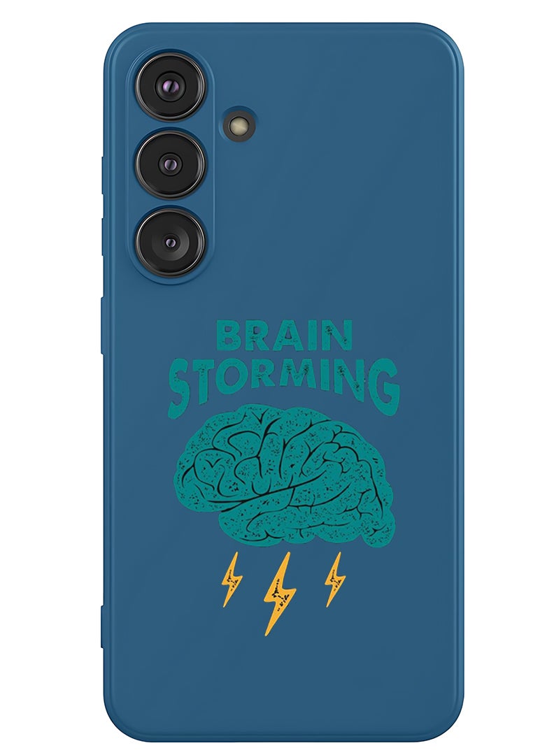 Theodor Protective Slim Fit Case Liquid Silicone Cover with Full Body Protection Anti-Scratch Shockproof Case For Samsung Galaxy S25 Plus (Blue) - Brain Stroming - Image 1