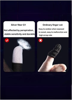 KASTWAVE E-Sports Gaming Finger Sleeves (Black) – Anti-Sweat, Breathable, High-Sensitivity Nano-Silver Fiber & Nylon for PUBG, COD, Free Fire, Mobile Gaming Accessories  - Image 5