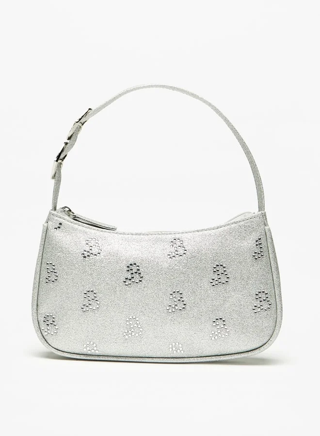 باربي Girls Embellished Shoulder Bag with Zip Closure