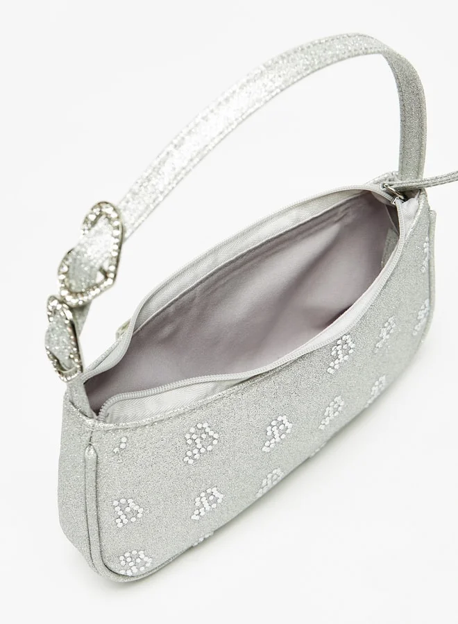باربي Girls Embellished Shoulder Bag with Zip Closure