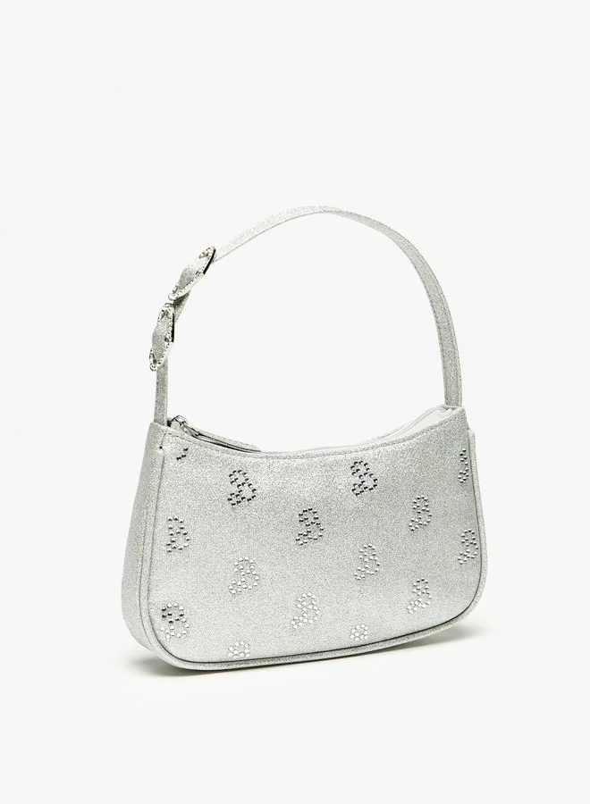 باربي Girls Embellished Shoulder Bag with Zip Closure