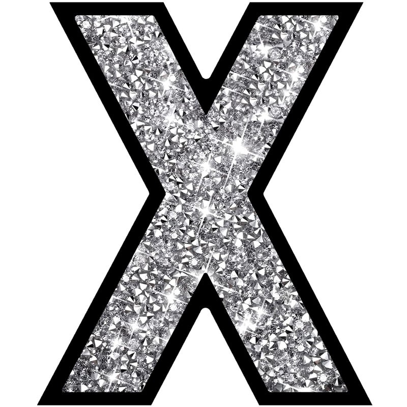 XIHACTY Letters Signs for Home D?cor Crystal Crushed Diamond Accent Sign for Wall Decor  Black DIY Custom Capital Letters for a Decoration on Bar  Desk  Dresser  Party Birthday  Wedding.(X) - Image 1