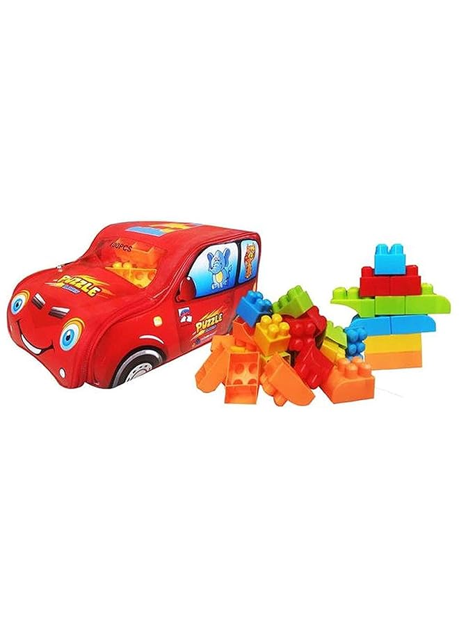 Akrobo Fun Moment Plastic Mega Blocks Building Red Bag 100Pcs For 3+ Age - Image 1