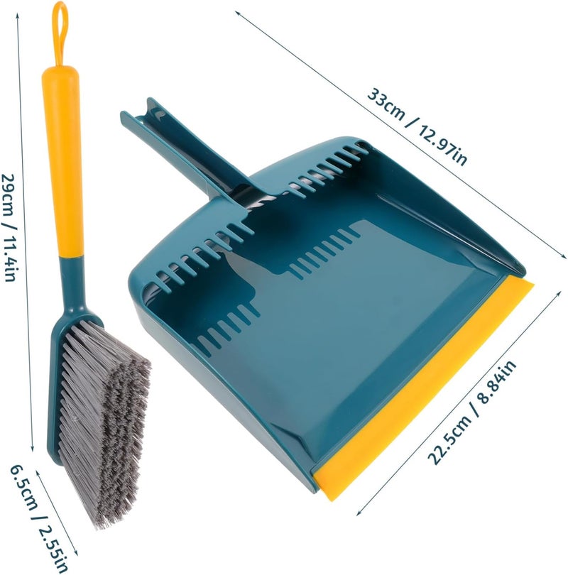 1Set Handheld Broom and Dustpan Handle Broom for Home Kitchen Cleaning Durable Brush and Dustpan for Easy Storage and - Image 2