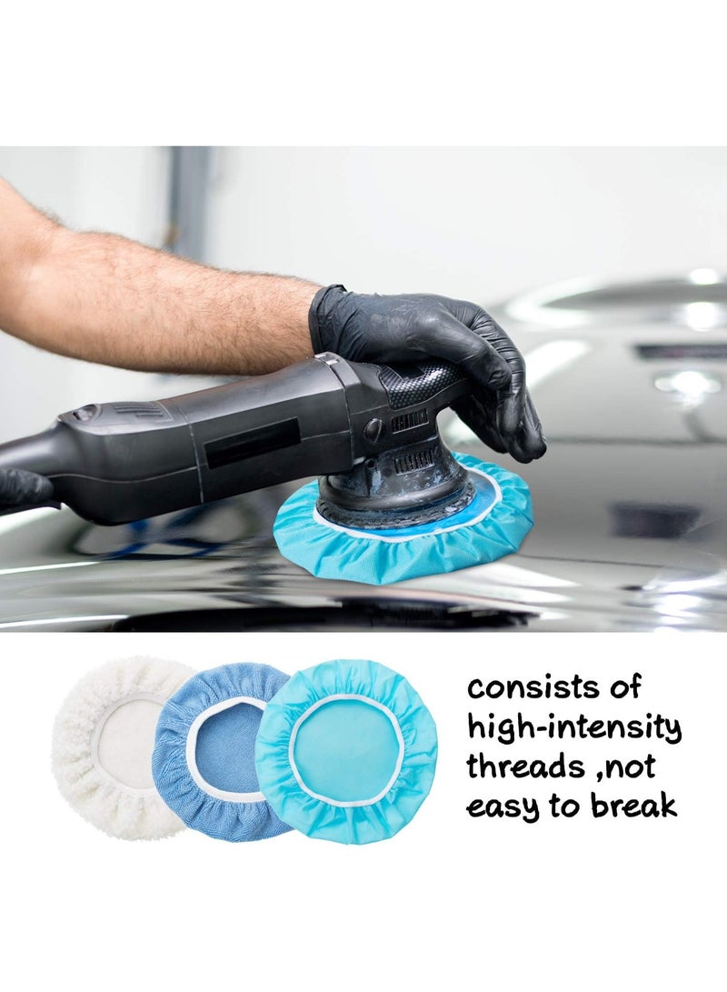28 Pieces Car Orbital Buffer Polisher Pad Bonnet Microfiber Max Bonnet Polishing Buffing Pad Cover (5-6 Inches) - Image 5
