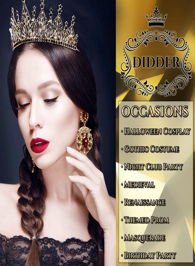 Didder Women's Gothic Black Tiara and Crown - Prom, Quinceanera, Pageant, Wedding Headpiece - Image 3
