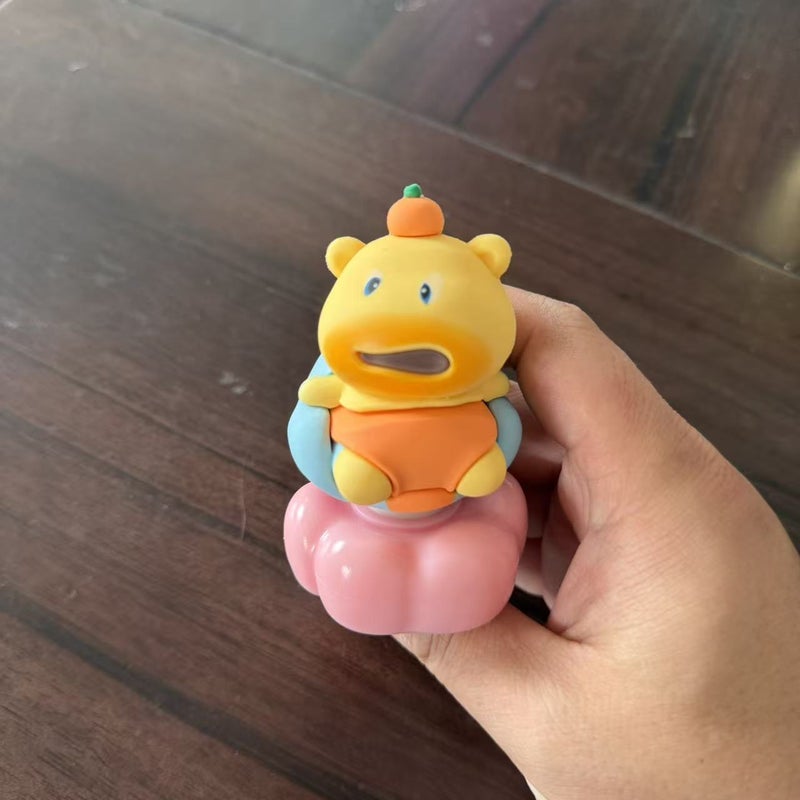 Capybara Lulu Plush Toy Car and Office Desk Rotating Ornament, Cute Hand-Held Figurine, Quirky Desktop Decoration - Image 1