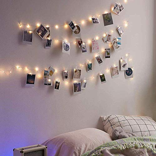 LECLSTAR 50 LED Photo Clips String Lights, 17ft with Remote - 8 Modes Fairy Lights to Clip on Pictures, Photos, Cards - Image 5