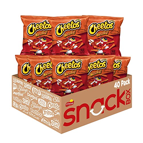 Cheetos Crunchy Cheese Flavored Snacks Gluten Free 1 Ounce Single Serve Bags Pack of 40 - Image 1