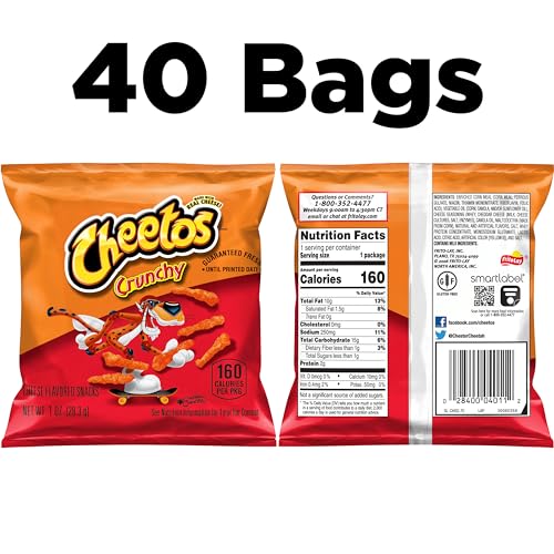 Cheetos Crunchy Cheese Flavored Snacks Gluten Free 1 Ounce Single Serve Bags Pack of 40 - Image 5