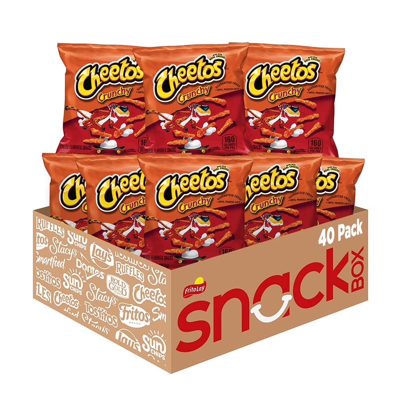 Cheetos Crunchy Cheese Flavored Snacks Gluten Free 1 Ounce Single Serve Bags Pack of 40 - Image 3