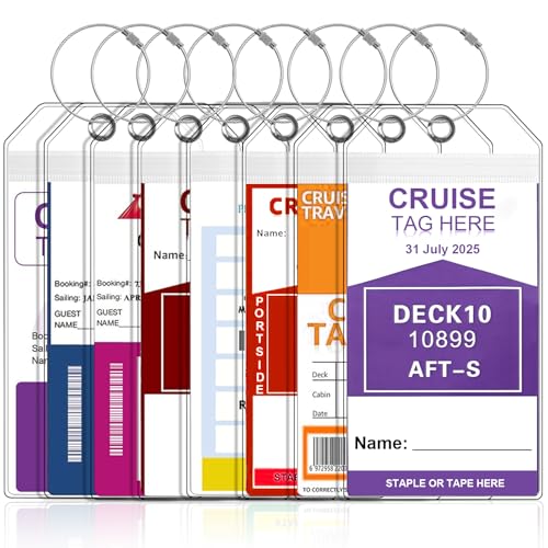 vivinin 18-Pack Cruise Luggage Tag Holder, Cruise Luggage Tag Holder can be Used for 2025Carnival, NCL, MSC Cruises, and Princess Ships Offer - Image 1