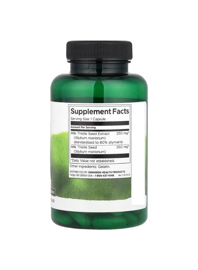 سوانسون كبسولات عشبة حليب الشوك كاملة النطاق - 120 كبسولة - Image 2
