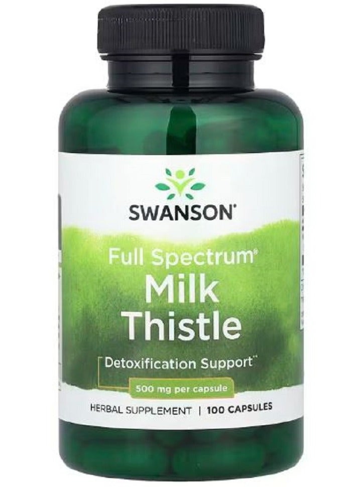 SWANSON Milk Thistle Full Spectrum Capsules - 100 Capsules