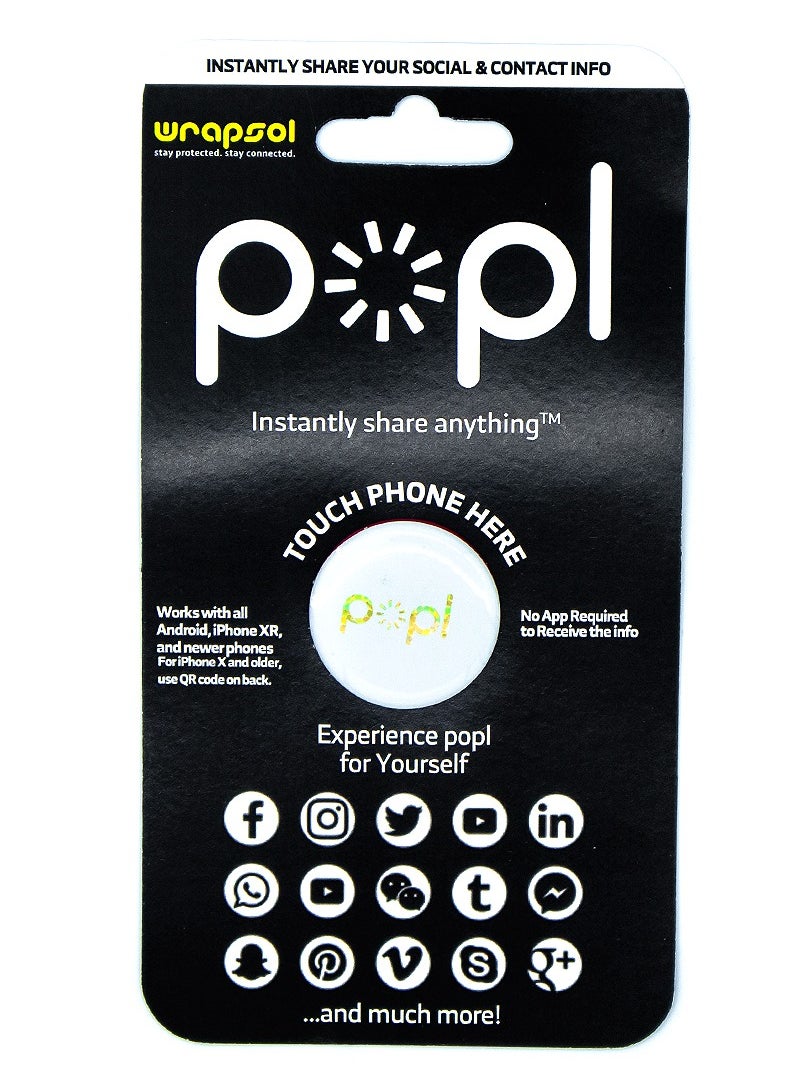 Popl Contact Info Sharing Tag | Popl Instantly Share anything White  - Image 5
