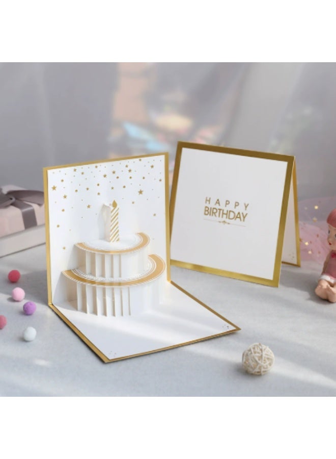 Hirospace Fancy Elegant 3D Pop-Up Greeting Card, Sturdy Solid Cardstock Gift Card for Birthday, Graduation, Anniversary & Special Occasions - Image 2