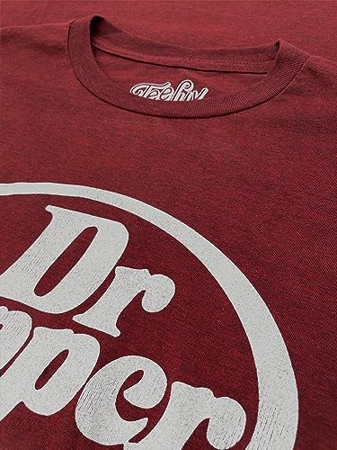 Tee Luv Dr Pepper Oval Logo on Crimson Soft Touch Tee-medium Brick Black Heather - Image 2