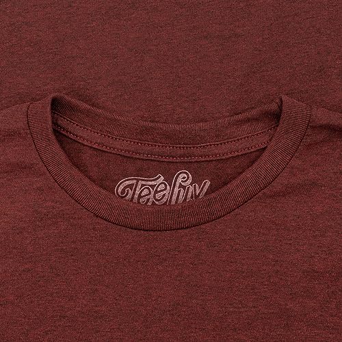 Tee Luv Dr Pepper Oval Logo on Crimson Soft Touch Tee-medium Brick Black Heather - Image 4
