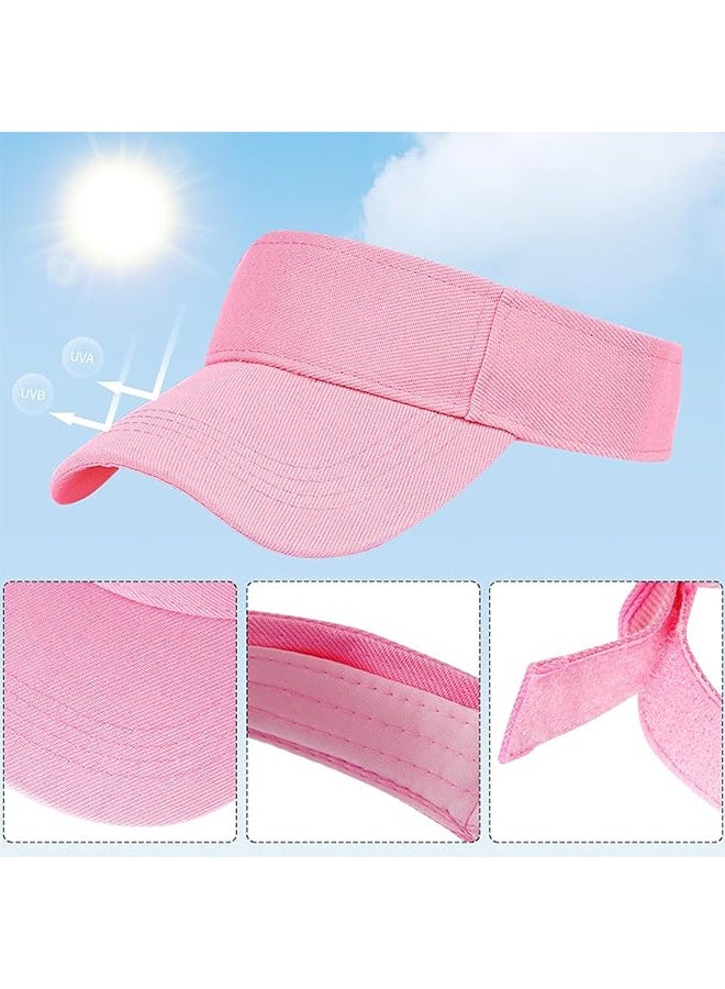 YJ Sun Visors Cap Adjustable Empty Top Baseball Cap Cotton Ball Caps Lightweight Sports Outdoor Sun Protection Cap Hats for Women Men - Image 2