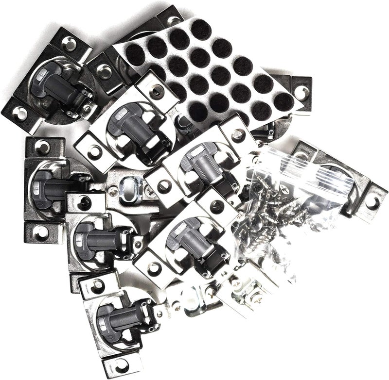 Blum 10 Pcs (Five Pairs) Soft Close Blumotion Screw On Hydraulic Compact Hinge - 38N SERIES 105 deg 3/8 IN OVERLAY WITH SCREWS - Image 3