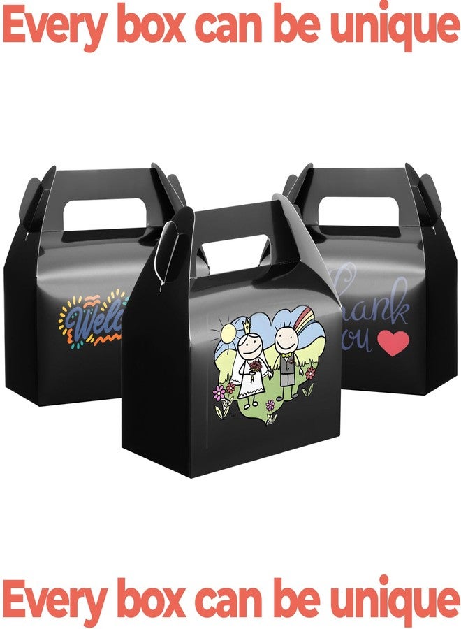 UnicoPak 30 Pack Black Gable Treat Boxes, Party Favor Boxes, Gift Boxes for Kids, for Snacks, Candy, Toys, Birthday Party, Wedding, Halloween, Christmas – 6.5x3.5x3.5 Inches - Image 3