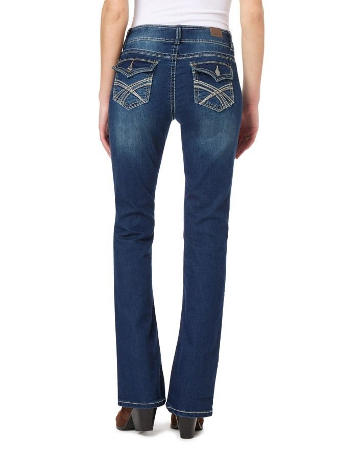Wallflower Women's InstaStretch Luscious Curvy Bootcut Jeans, Heidi, 9 Long - Image 2
