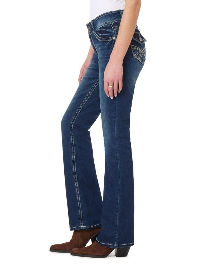 Wallflower Women's InstaStretch Luscious Curvy Bootcut Jeans, Heidi, 9 Long - Image 3