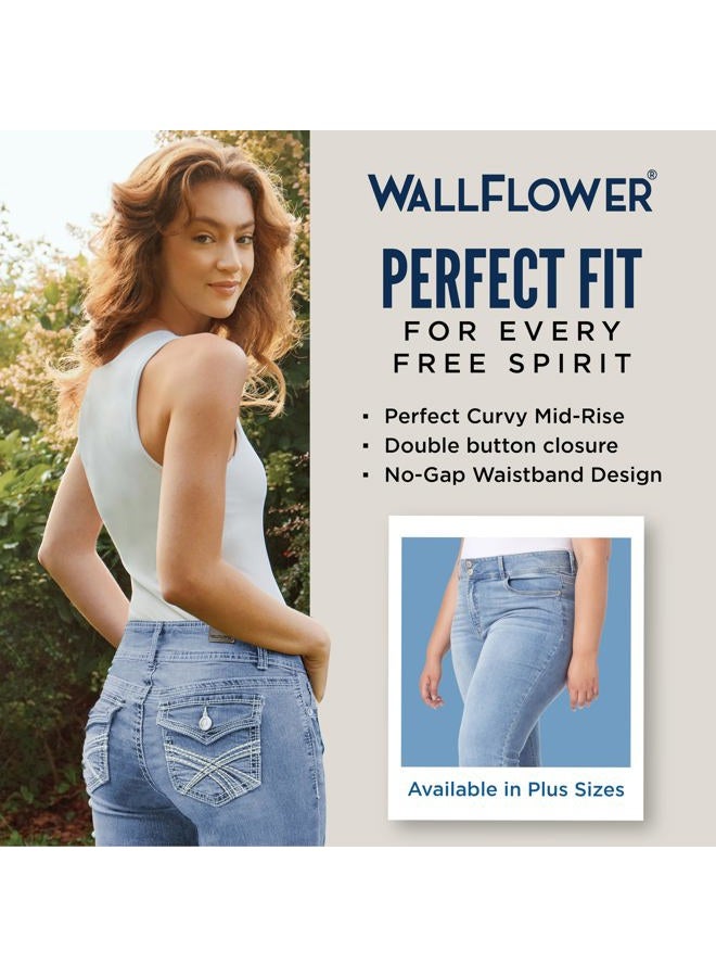 Wallflower Women's InstaStretch Luscious Curvy Bootcut Jeans, Heidi, 9 Long - Image 5