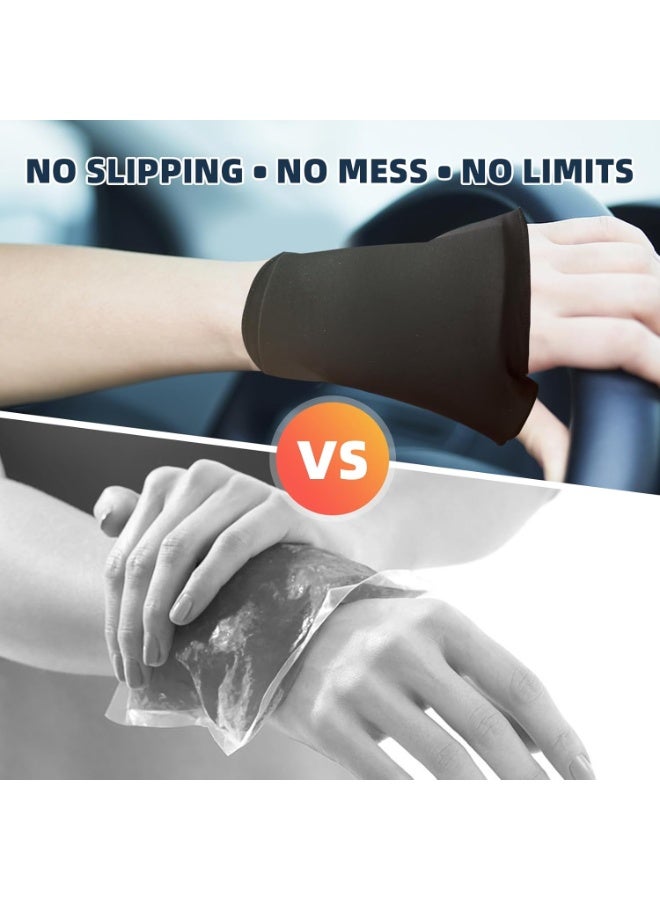 WILD+ Wrist Ice Pack Wrap, Hot Cold Therapy Packs for Hands, Reusable Gel-Filled Wrist Brace for Carpal Tunnel Relief, Compression Sleeve for Arthritis, Tendonitis, Sports Injuries, Surgery Recovery - Image 2