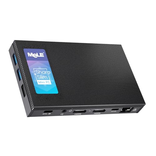 Mele كمبيوتر ميني بدون مروحة MeLE Quieter4C مع ويندوز 11 برو N100 (حتى 3.4GHz 4C/4T) 16GB LPDDR4x 512GB تخزين كمبيوتر مكتبي صغير، يدعم عرض ثلاثي بدقة 4K، مزدوج HDMI، كل في واحد USB-C واي فاي 5 BT5.1 إيثرنت - Image 1