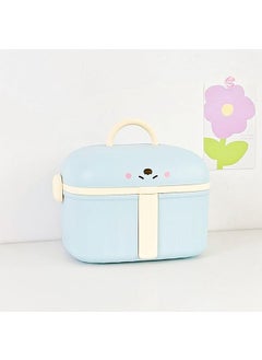 IMUU IMUU 1Pc Portable Plastic Cute Dog Design Emergency Medicine Storage Box Detachable Tray Lock With Handle First Aid Kit Box Vanity Jewellery Organiser Box For Jewellery Cosmetic Sky Blue  - Image 1