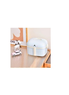 IMUU IMUU 1Pc Portable Plastic Cute Dog Design Emergency Medicine Storage Box Detachable Tray Lock With Handle First Aid Kit Box Vanity Jewellery Organiser Box For Jewellery Cosmetic Sky Blue  - Image 3