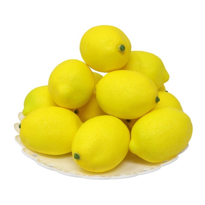 12PCS LIFELIKE ARTIFICIAL LEMON REALISTIC FAUX LEMON FAKE FRUIT SIMULATION FRUITS MODEL PROPS FOR HOME DECORATION DISPLAY CABINET PHOTOGRAPHY PARTY FESTIVAL DECORATION