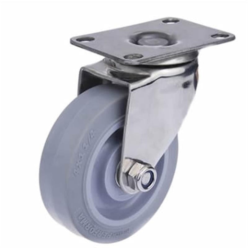 3 Inch Stainless Steel Caster Wheels With Universal Plate Polyurethane Mute No Rust Industrial Casters - Image 2