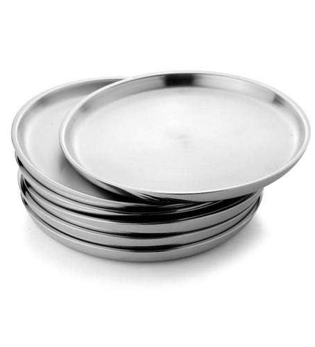 Damurhu Stainless Steel China Dinner Plate Size No 11 Set of 6 - Image 2