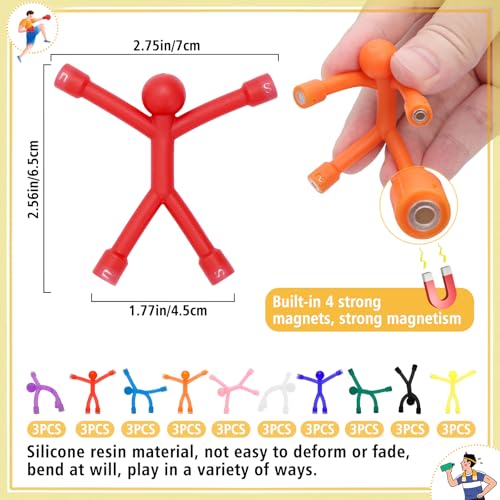 FloraSea 30Pcs Magnetic Travel Toys Magnets Men for Kids Cute Magnetic People Airplane Car Toddler Travel Essential Fridge Magnets Sensory Fidget Toys for Adults Kids - Image 5