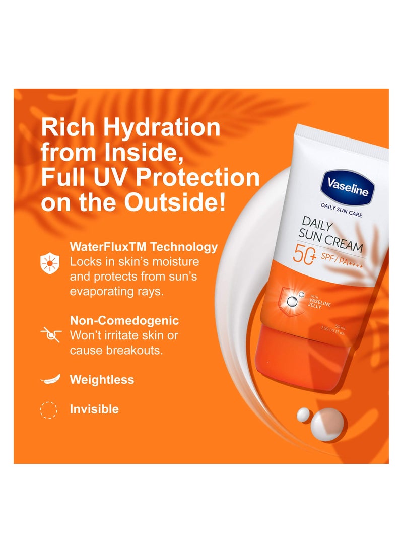 Vaseline Daily Sun Cream with SPF 50 White 50ml  - Image 5