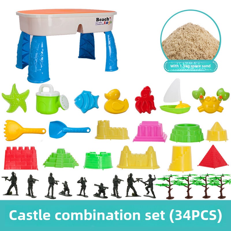 Astronaut Toy Set 34 Accessories 3kg Sand Non-Toxic Materials - Interactive Play Experience Sand & Clay Mixing Tool Set for Children Aged 4-6 Indoor Outdoor Use - Image 1