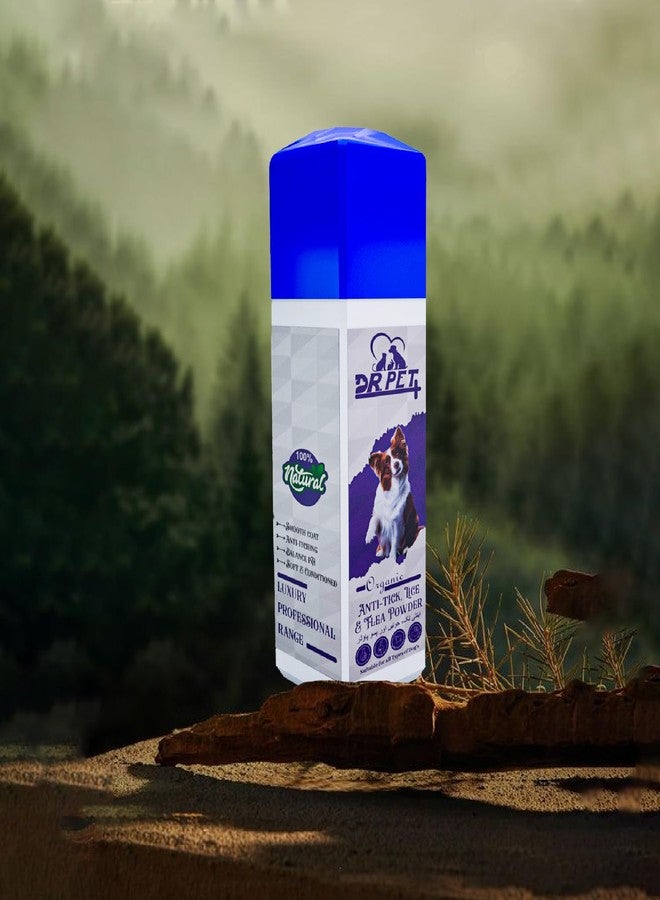 DR PET PLUS مسحوق دكتور بيت بلس للكلاب مصنوع من مكونات طبيعية فعالة، يساعد في مكافحة القراد والبراغيث، مناسب لجميع سلالات الكلاب - 100 غرام - Image 5