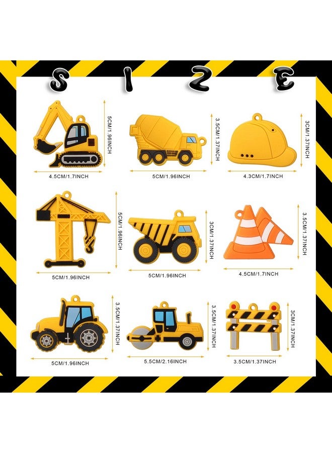 Fumete 36 Pcs Construction Party Favors Construction Key Chains Construction Engineering Excavator Tractor Keychain Birthday Party Supplies For Kids Baby Shower Return Gifts Construction Party Decorations - Image 4