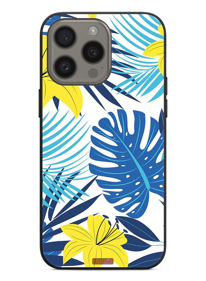 Tolwak Apple iPhone 15 Pro Max Protective Case Cover Feather And Flower Art - Image 2