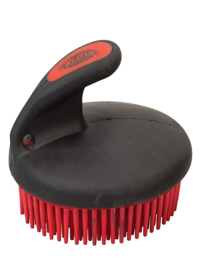 Weaver Leather Palm Held Fine Curry Comb, Red/Black