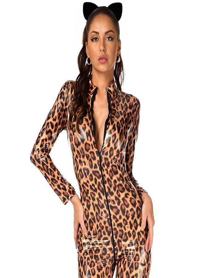 KICOFIT Cat Ears Black Halloween Costume Catwoman Ears Panther Leopard Leather Headband (Black, One Size) - Image 2