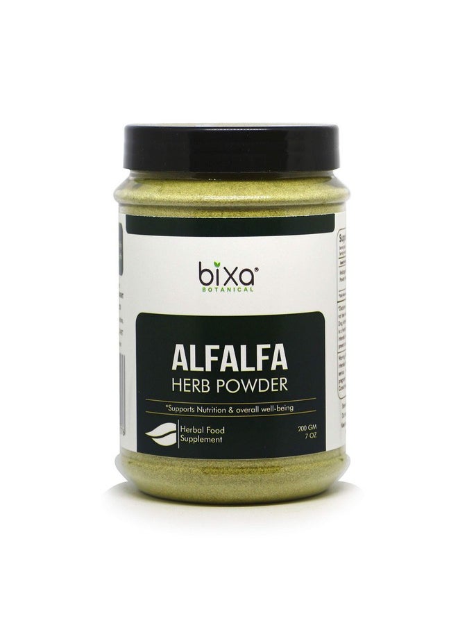 bixa BOTANICAL - Alfalfa Powder (Medicago Sativa)Green Superfood ; Supports Nutrition & Overall Wellbeing ; Natural Antioxidants Supplement ; Support Joint Pain ; 7 Oz / 200G Pack Of 1 - Image 1