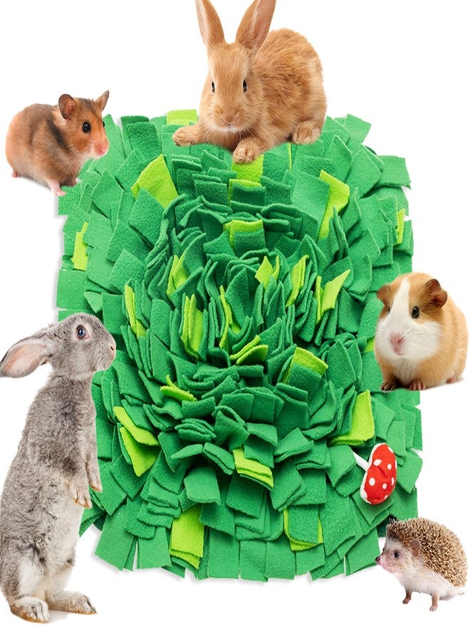 ORZECHKO Rabbit Foraging Mat, Interactive Bunny Foraging Toy Indoor, Soft Pet Feeding Mat Toy Also for Hedgehog, Guinea Pig, Hamster, Chinchilla, Kitten, Puppy, Small Animals - Image 1