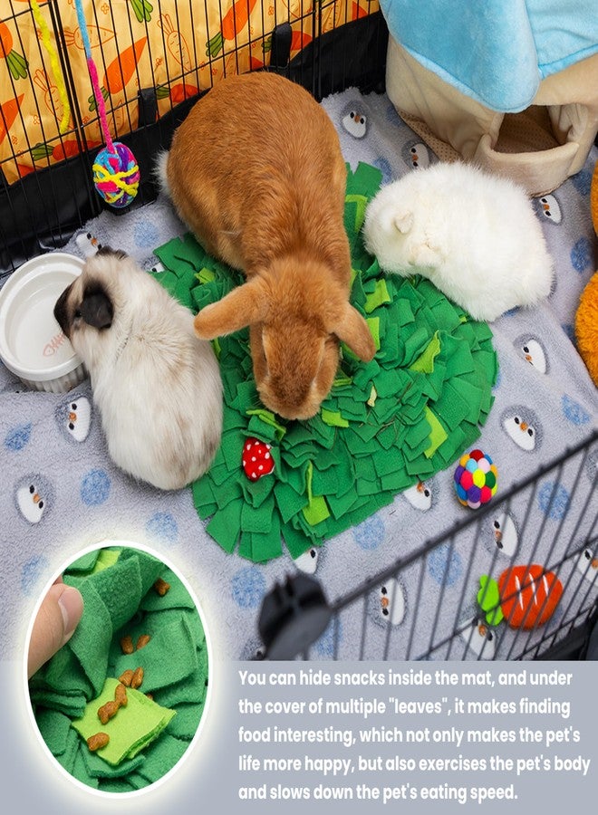 ORZECHKO Rabbit Foraging Mat, Interactive Bunny Foraging Toy Indoor, Soft Pet Feeding Mat Toy Also for Hedgehog, Guinea Pig, Hamster, Chinchilla, Kitten, Puppy, Small Animals - Image 3