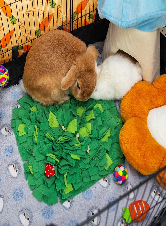ORZECHKO Rabbit Foraging Mat, Interactive Bunny Foraging Toy Indoor, Soft Pet Feeding Mat Toy Also for Hedgehog, Guinea Pig, Hamster, Chinchilla, Kitten, Puppy, Small Animals - Image 4